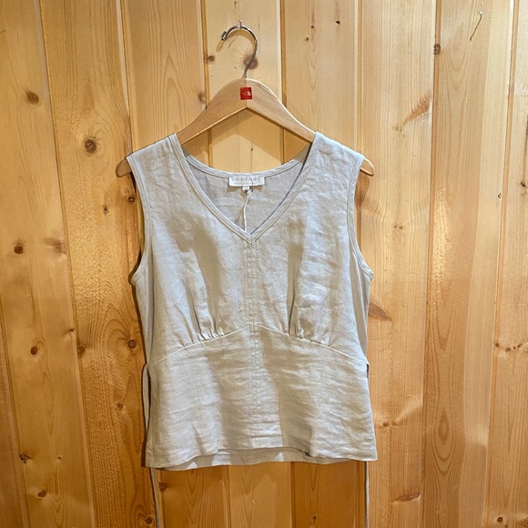 Comrags Tops - Comrags Blouse Linen Tank with Tie